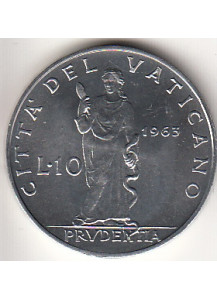 1965 Anno III - Lire 10 Prudentia Fior di Conio Paolo VI